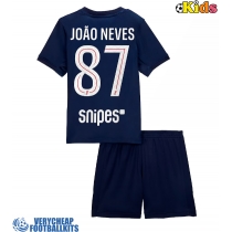 Paris Saint-Germain Joao Neves #87 Replica Home Minikit 2025-26 Short Sleeve (+ pants)